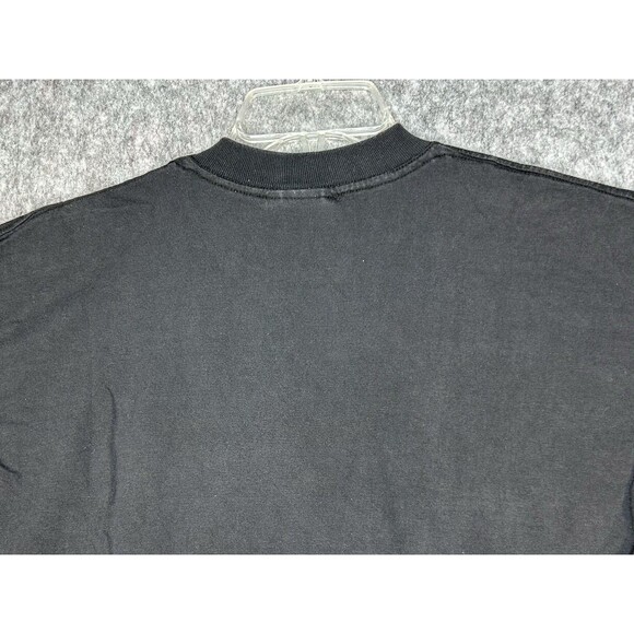 Vintage Jacques Moret Graphic T-Shirt Flowers Print One Size Black Single Stitch - Picture 5 of 8